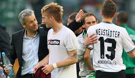 Marco Reus ist heiß begehrt, Lucien Favre (l.) möchte ihn gerne bei Bor. Mönchengladbach halten