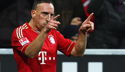 Bayerns Franck Ribery erzielte gegen Werder Bremen zwei Tore