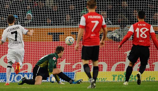 Patrick Herrmann (l.) erzielte das 1:0 für Gladbach gegen Mainz