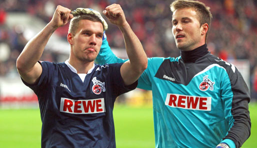 Wichtiges Duo für den 1. FC Köln: Michael Rensing (r.) und Lukas Podolski