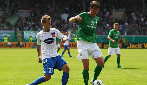Tim Borowski bestritt sein einziges Pflichtspiel der Saison im Pokal gegen Heidenheim