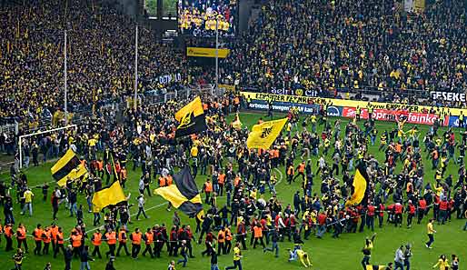 Die BVB-Fans verlegen die Feier vom Stadion auf die Straßen