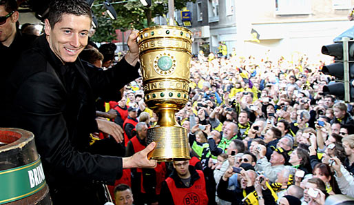 Robert Lewandowski wurde 2011/2012 Torschützenkönig im DFB-Pokal