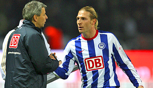 Schon in der Saison 2008/2009 waren Woronin (r.) und Favre vereint - damals in Berlin