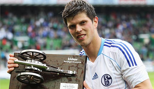 Klaas-Jan Huntelaar schnappte sich in der abgelaufenen Bundesliga-Saison die Torjägerkanone