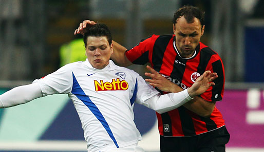 Mit Eintracht Frankfurt stieg Gordon Schildenfeld (r.) in der letzten Saison in die Bundesliga auf