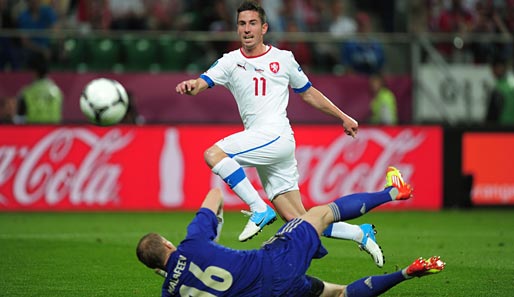 Milan Petrzela (Nummer elf) kam bei der EM für Tschechien in einem Spiel zum Einsatz