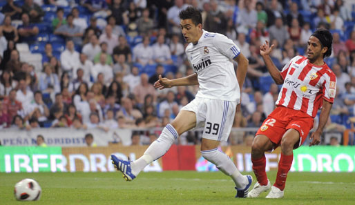 Joselu (l.) kam vergangene Saison nur im Pokal zu einem Kurzeinsatz für Real Madrid