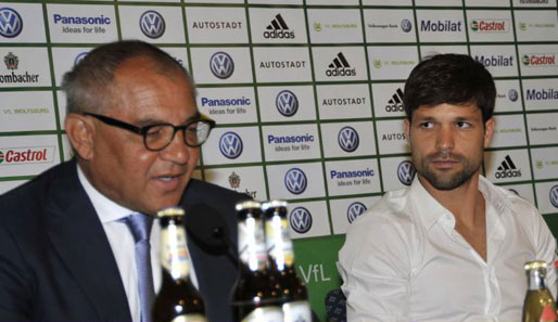 Felix Magath und Diego (l.) arbeiten in Wolfsburg schon zum zweiten Mal zusammen