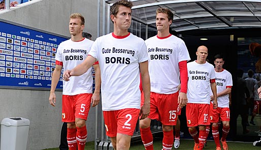 Die Augsburger waren in Gedanken bei Hoffenheim-Spieler Boris Vukcevic