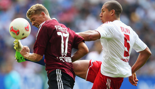 Mike Frantz (l.) hat für den 1. FC Nürnberg bislang 52 Bundesligaspiele absolviert