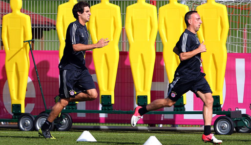 Javier Martinez (l.) und Frank Ribery drohen gegen Leverkusen auszufallen