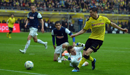 Gegen Freiburg feierte Dortmund vergangene Saison am 34. Spieltag die große Meisterfeier