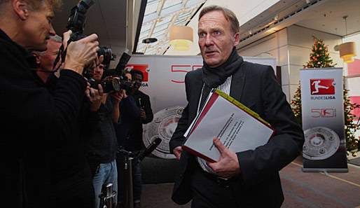 BVB-Geschäftsführer Hans-Joachim Watzke beim Sicherheitstreffen der DFL