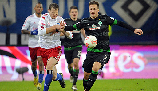 Nach seinem Blitz-Platzverweis gegen den HSV fehlt Marko Arnautovic (r.) gegen Hannover