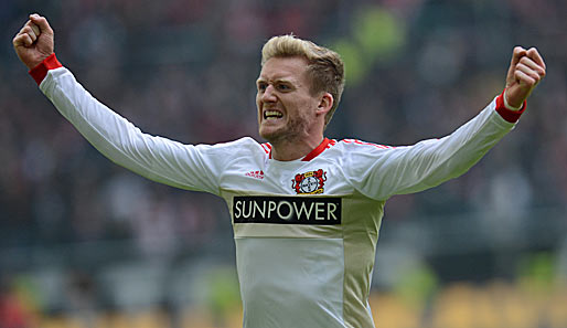 Andre Schürrle liegt mit Leverkusen auf Tabellenplatz drei der Bundesliga