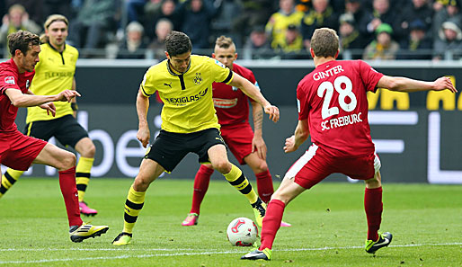 Matthias Ginter bestritt 19 Ligaspiele für Freiburg und durfte sich auch mit Borussia Dortmund messen