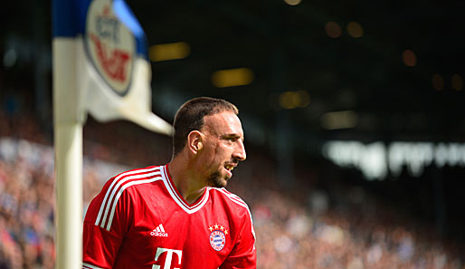 Beim 4:0 Erfolg der Bayern konnte sich auch Franck Ribery in die Torschützenliste eintragen