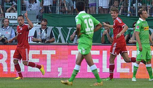 Franck Ribery (l.) erzielte das 1:0 und war auffälligster Spieler auf dem Platz