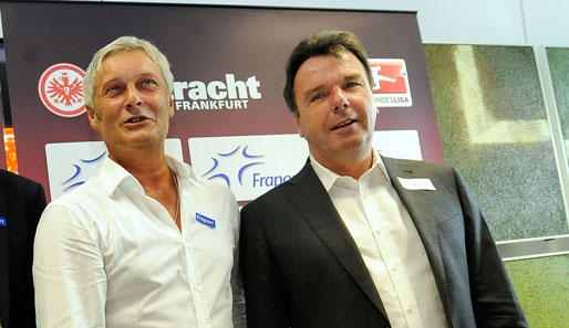 Heribert Bruchhagen (r.) und Armin Veh (l.) verstehen sich anscheinend "sehr gut"