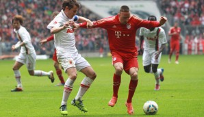 Franck Ribery will gegen Augsburg den Bundesliga-Rekord