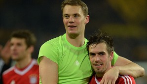 Philipp Lahm (r.) wird in den nächsten Spielen seiner Bayern zusehen müssen