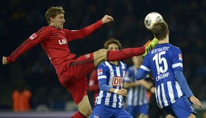 Stefan Kießling hat im Spiel gegen die Hertha bereits sein achtes Saisontor erzielt