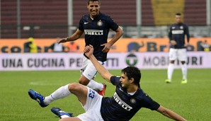 In 14 Spielen in dieser Saison traf Andrea Ranocchia (v.) für Inter Mailand bisher einmal
