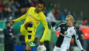 Pierre-Emerick Aubameyang erlöste die Dortmunder mit seinem späten Treffer gegen Frankfurt