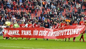 Die Leverkusener danken den Fans, die das Team unterstützen und niemanden beleidigen