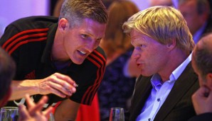 Oliver Kahn (r.) und Bastian Schweinsteiger spielten beim FC Bayern noch zusammen
