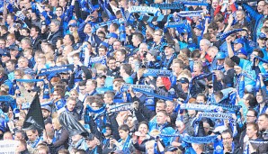 Die Fans des SC Paderborn bejubelten den Aufstieg in die Bundesliga