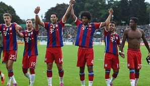 Die Bayern-Stars ließen sich nach dem Pokalsieg feiern.