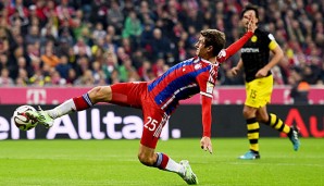 Thomas Müller trifft mit den Bayern am Samstag auf den BVB