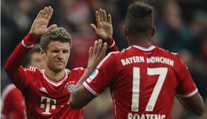 Bayern verzichtet in Leverkusen auf Müller (l.) und Boateng