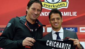Roger Schmidt könnte Javier Hernandez gegen Darmstadt bereits in die Partie werfen