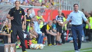 Michael Zorc (r.) sieht in Thomas Tuchel (l.) den perfekten Trainer für den BVB