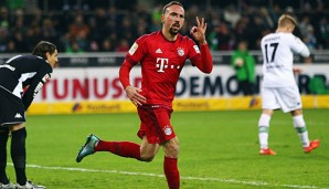 Franck Ribery steht bei einem Saisontor