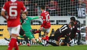 Eintracht Frankfurt verlor im Hinspiel gegen Mainz 05