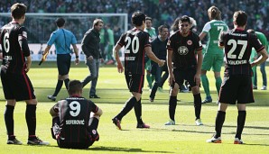 Eintracht Frankfurt war nach der Niederlage in Bremen am Boden