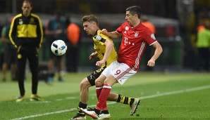 Robert Lewandowski und die Bayern peilen den ersten Titel der Saison an