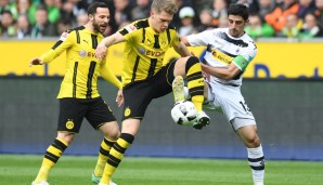 Platz 3: Borussia Mönchengladbach, 12 Buli-Transfers - Matthias Ginter, für 15 Millionen Euro von Dortmund nach Gladbach, macht das Dutzend voll bei den Fohlen. Kosten gesamt: 74,3 Mio. Euro