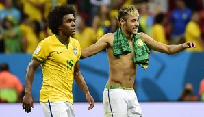 Willian und Neymar sind Nationalmannschaftskollegen