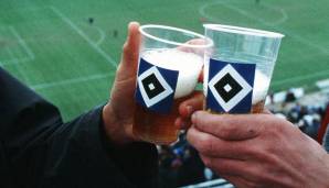 2. Hamburger SV - Bier: 4,30 Euro, Wurst: 3,50 Euro, Gesamt: 7,80 Euro