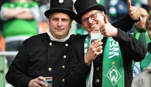 5. Werder Bremen - Bier: 4,30 Euro, Wurst: 3,30 Euro, Gesamt: 7,60 Euro