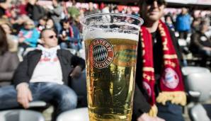 1. FC Bayern München - Am tiefsten müssen die Fans in der Münchner Allianz Arena in die Tasche greifen. Bier: 4,40 Euro (höchster Preis ligaweit), Wurst: 3,90 Euro (höchster Preis ligaweit), Gesamt: 8,30 Euro