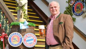 Mit einem 2:2 gegen Wolfsburg im Gepäck gehen die Bayern 2017 aufs Oktoberfest. Die Stimmung ist trotzdem prächtig, das Wetter kaiserlich. Präsident Uli Hoeneß ist zufrieden