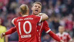 Thomas Müller (FC Bayern): Starke Partie des Angreifers! Brachte die Bayern mit seinem Treffer in Führung und bereitete das 3:0 durch Lewandowski vor