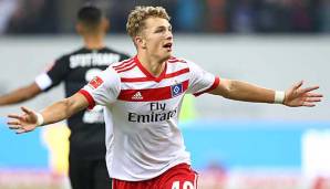 Jann-Fiete Arp vom Hamburger SV bejubelt einen Treffer