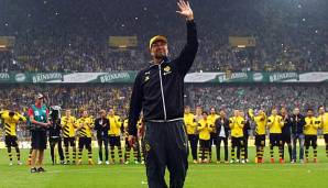 Jürgen Klopp verabschiedet sich vom Dortmunder Publikum
